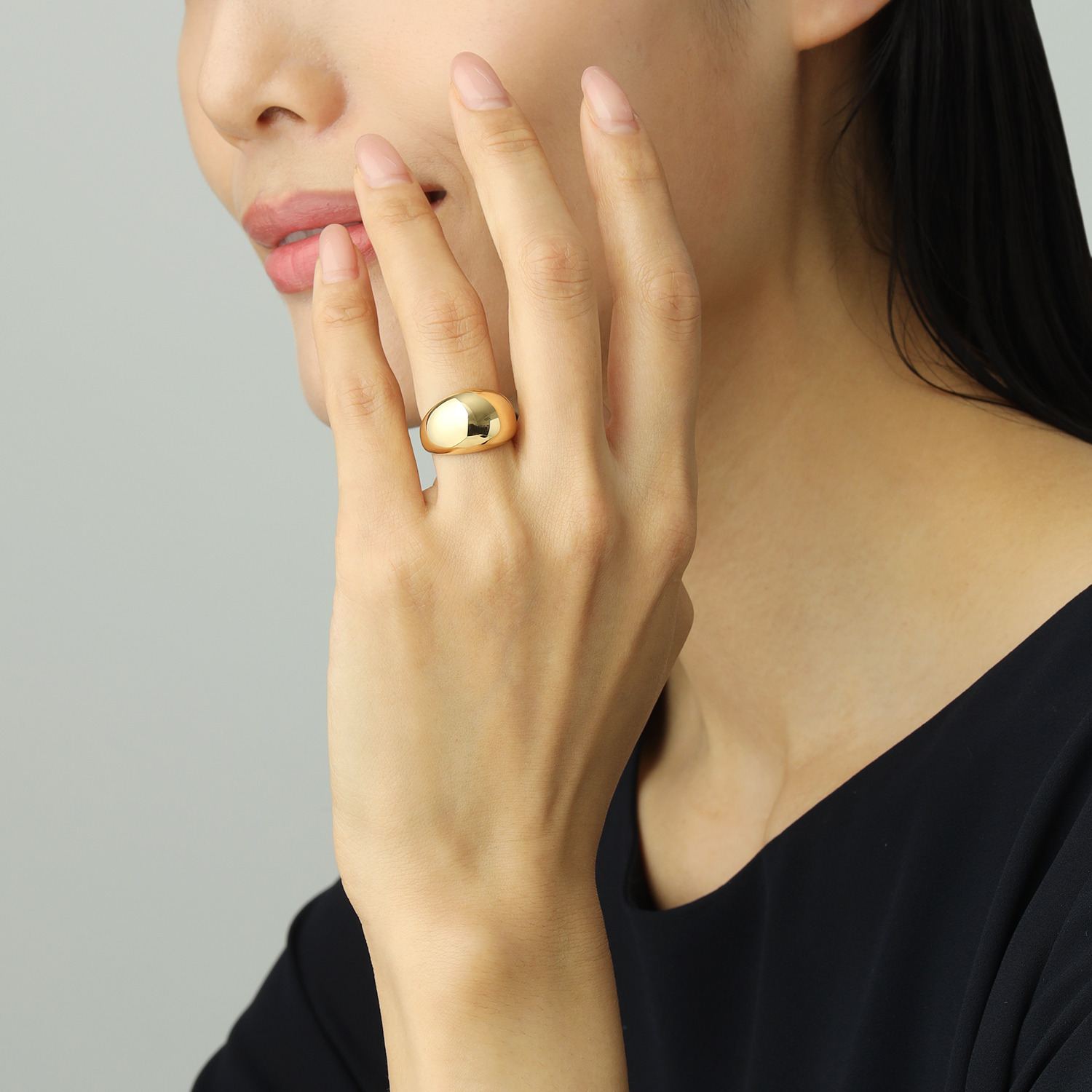 ファシーノアルジェント シルバー ムーンドーム ボリュームリング