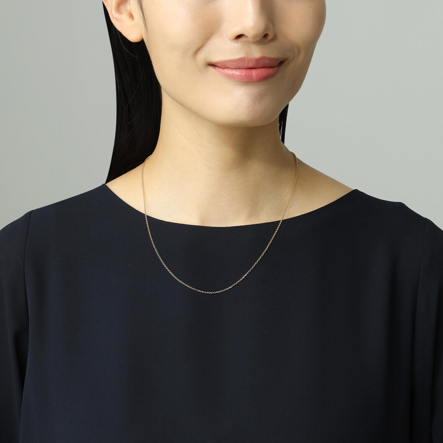 ファシーノアルジェント シルバー ハーフラウンドチェーン ネックレス