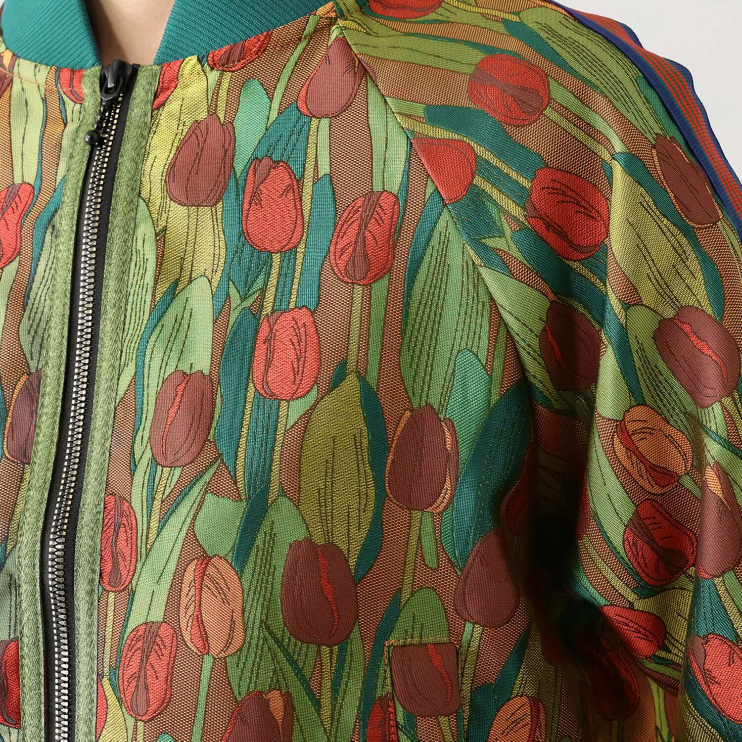 キョウコ　ヒガ チューリップ柄 ジャガードブルゾン