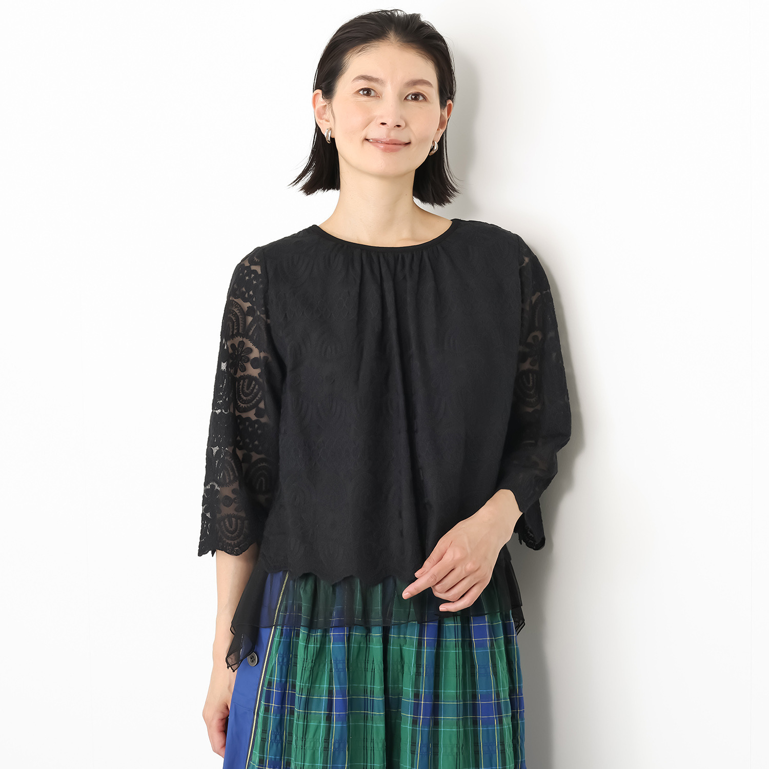 キョウコ　ヒガ チュールレース プルオーバー