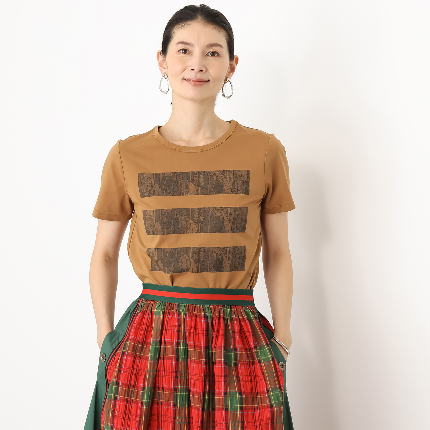 キョウコ　ヒガ 接触冷感 チューリッププリント Ｔシャツ