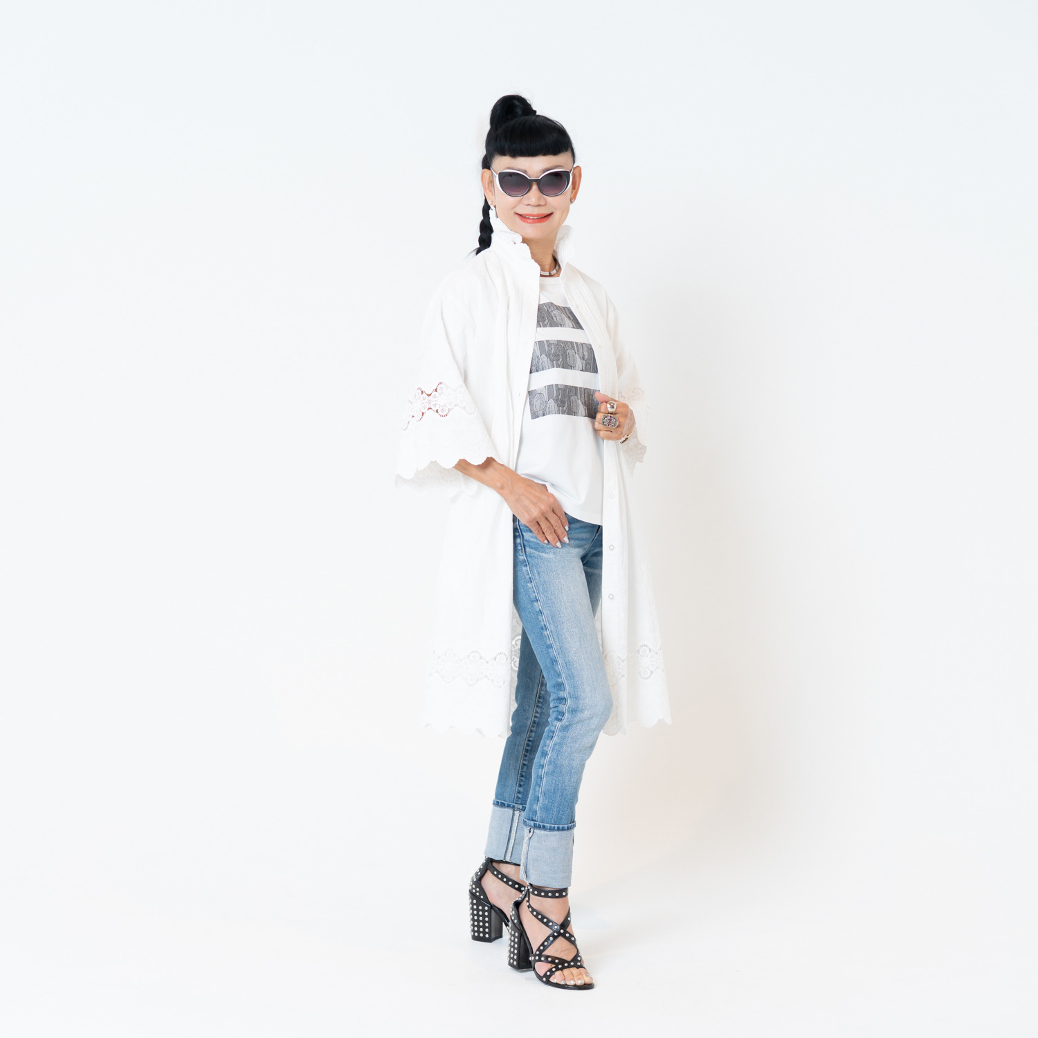 キョウコ　ヒガ 接触冷感 チューリッププリント Ｔシャツ