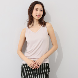 クワンティシ ソフトリブ Ｖネック キャミタンクトップ