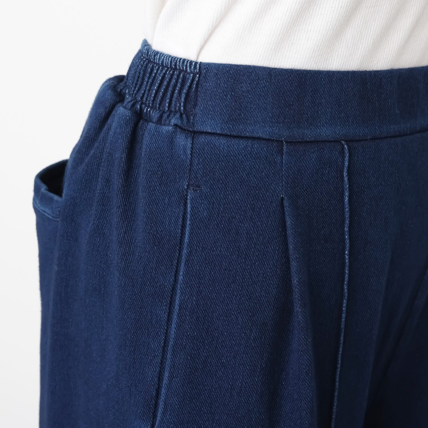 ラフレス コンフォート ワイドパンツ ＜デニム調＞