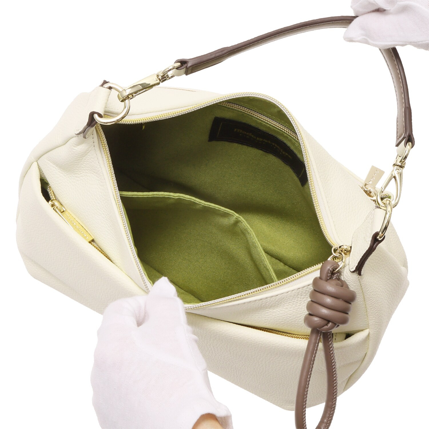 モーダプリンチペ はっ水 牛革シュリンク レガーレデザイン ２ウェイショルダーバッグ