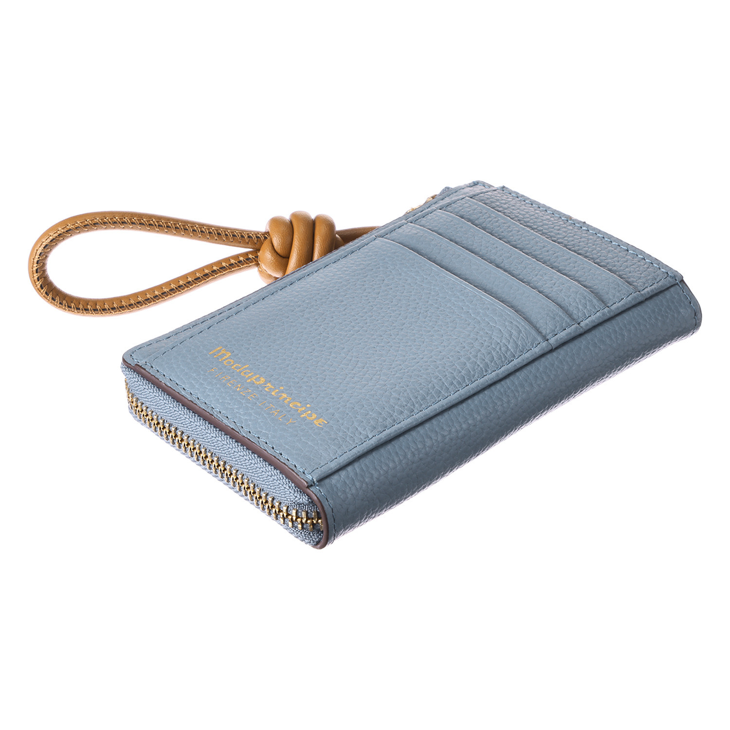 モーダプリンチペ はっ水 牛革シュリンク レガーレデザイン Ｌ字型ファスナー フラグメントケース