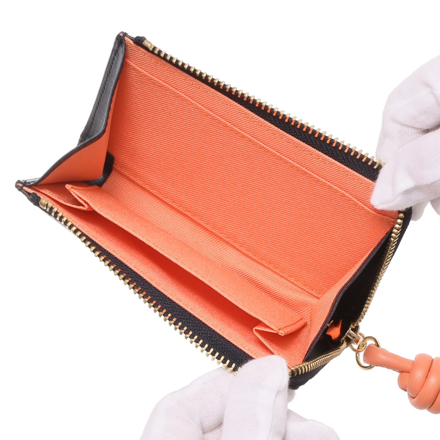 モーダプリンチペ はっ水 牛革シュリンク レガーレデザイン Ｌ字型ファスナー フラグメントケース