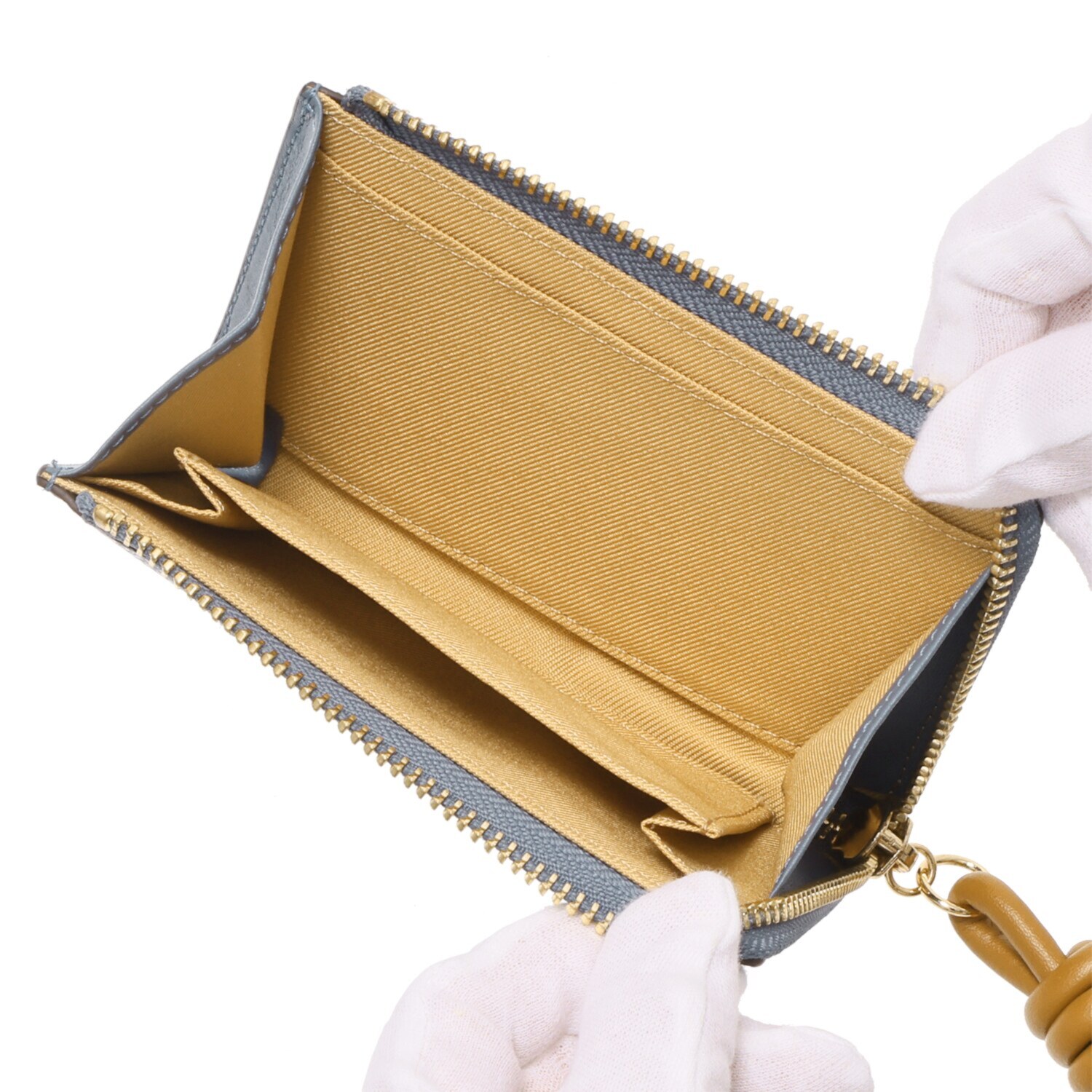 モーダプリンチペ はっ水 牛革シュリンク レガーレデザイン Ｌ字型ファスナー フラグメントケース