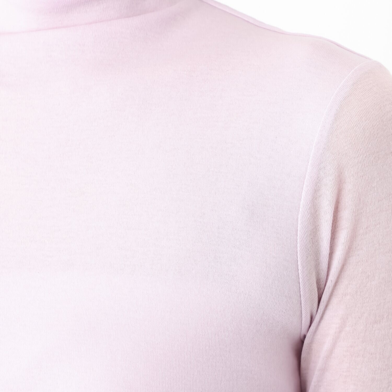 天使の綿シフォン 四六時中着たくなる！ 極上の肌触り！ ボトルネック 一重長袖プルオーバー