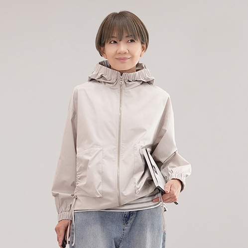 エムズ　スタイル ソフトタイプライター ギャザーリングアクセント 大人ブルゾン