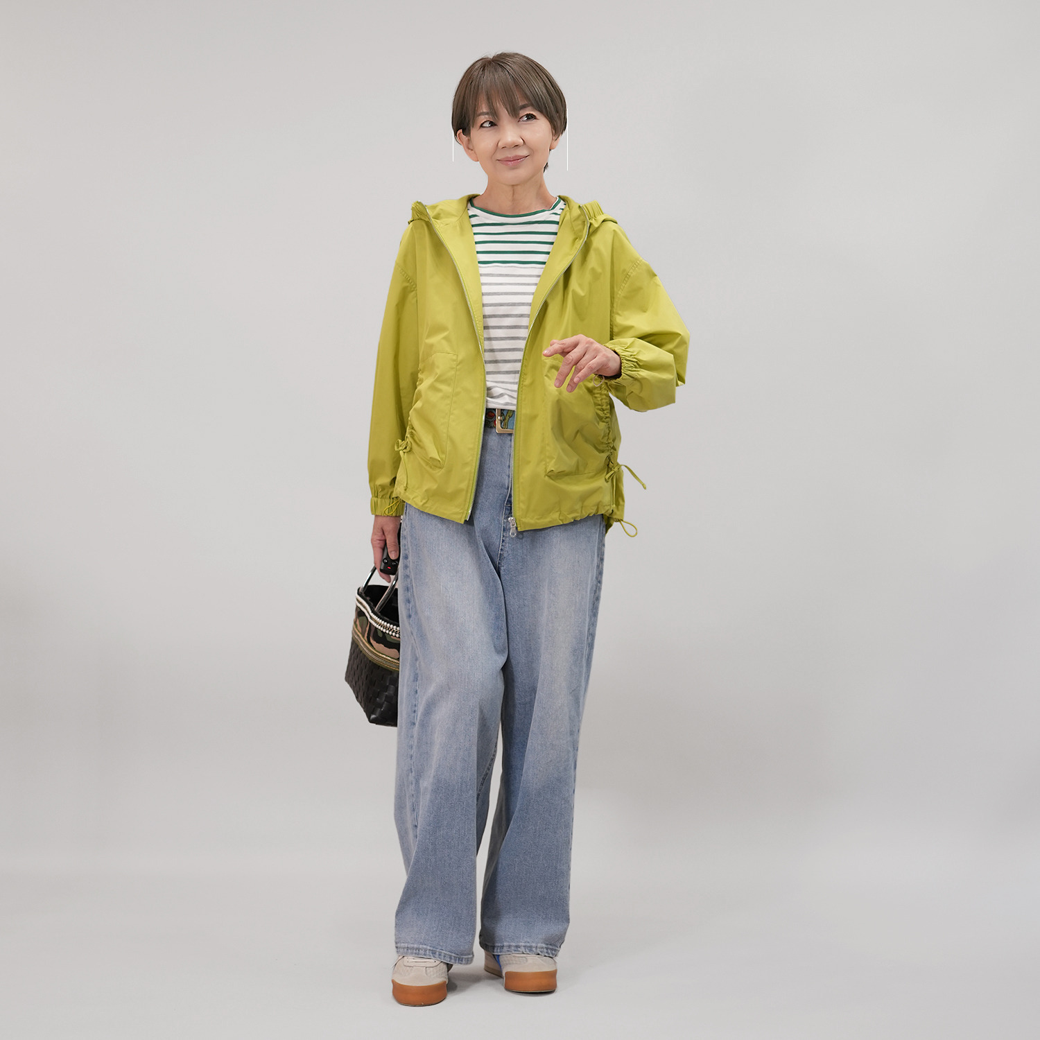 エムズ　スタイル ソフトタイプライター ギャザーリングアクセント 大人ブルゾン