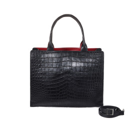 アルムコ マットクロコダイル ２ウェイ ビッグトートバッグ