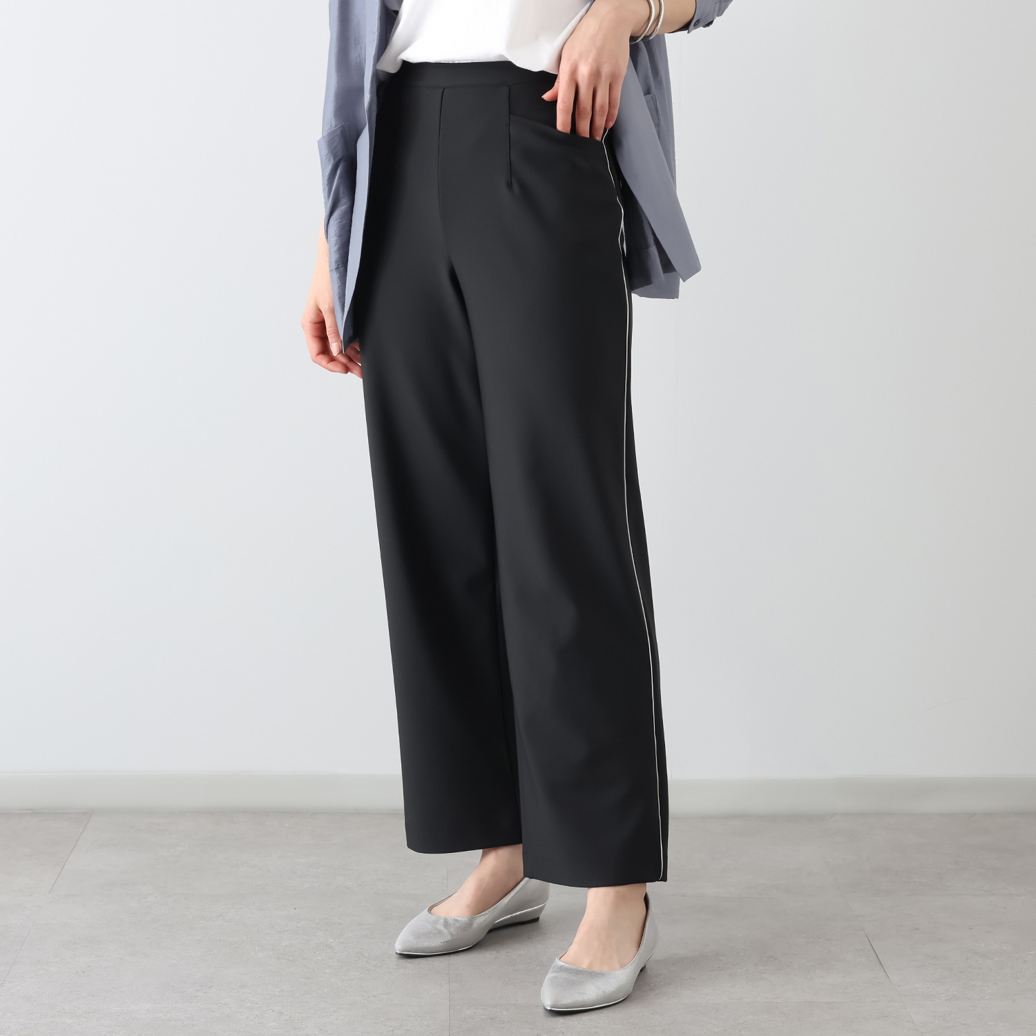 ピーツー え！？はいてないみたい？ エンジェルテンションＲ パイピングアクセント ストレートパンツ