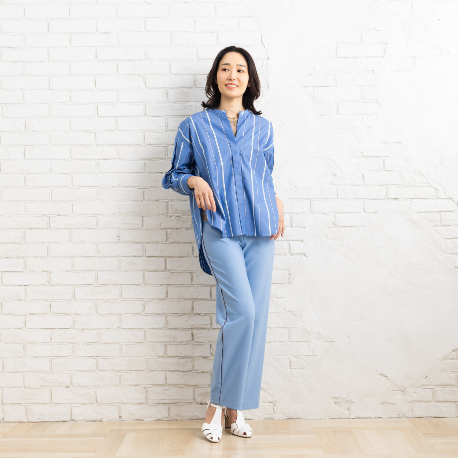 ピーツー え！？はいてないみたい？ エンジェルテンションＲ パイピングアクセント ストレートパンツ