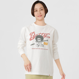 ベティスミス 日本製 綿１００％ プリントロングＴシャツ ＜ユニセックス＞
