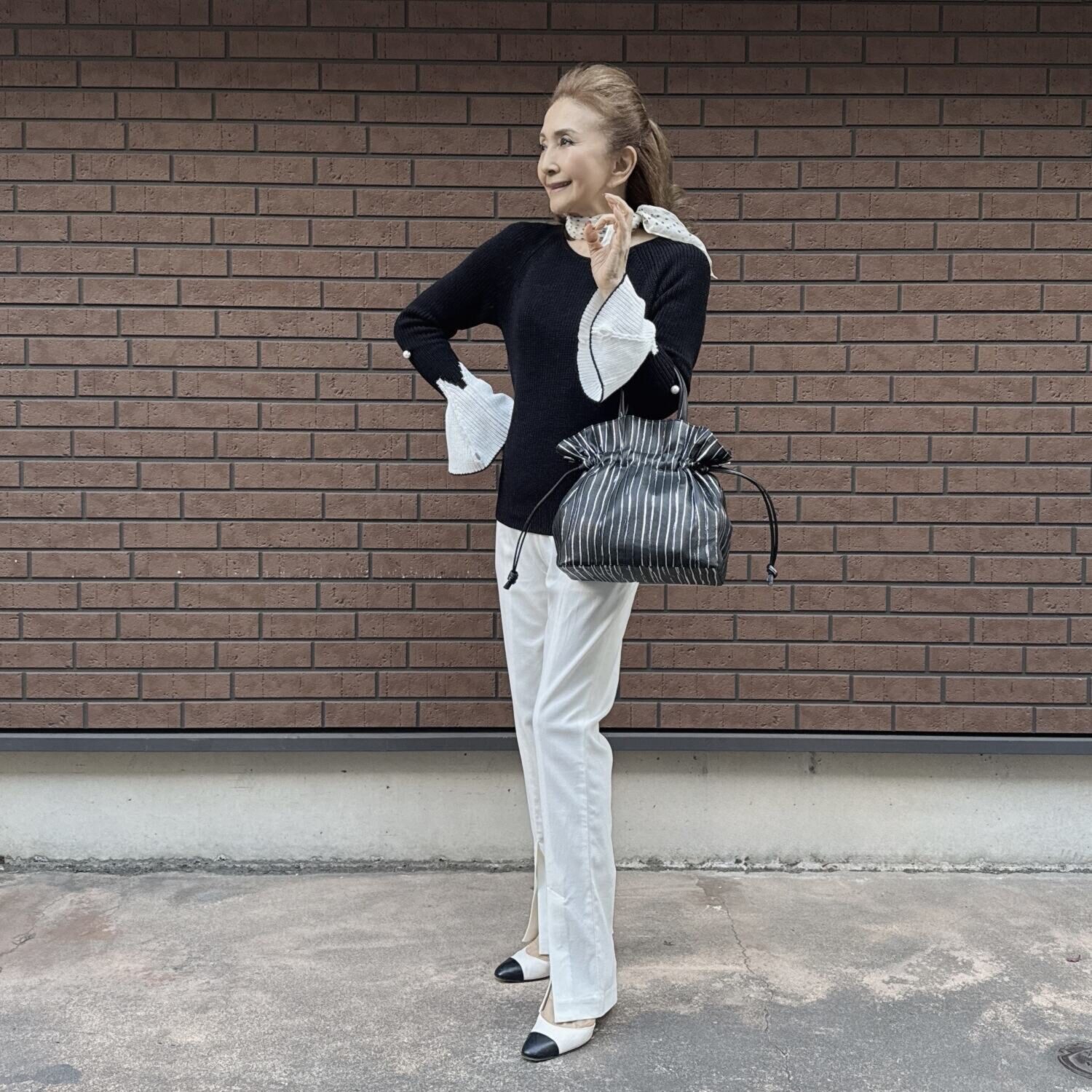 マダムヒロコ ピッグレザー ２ウェイバッグ “ピポワンヌ”