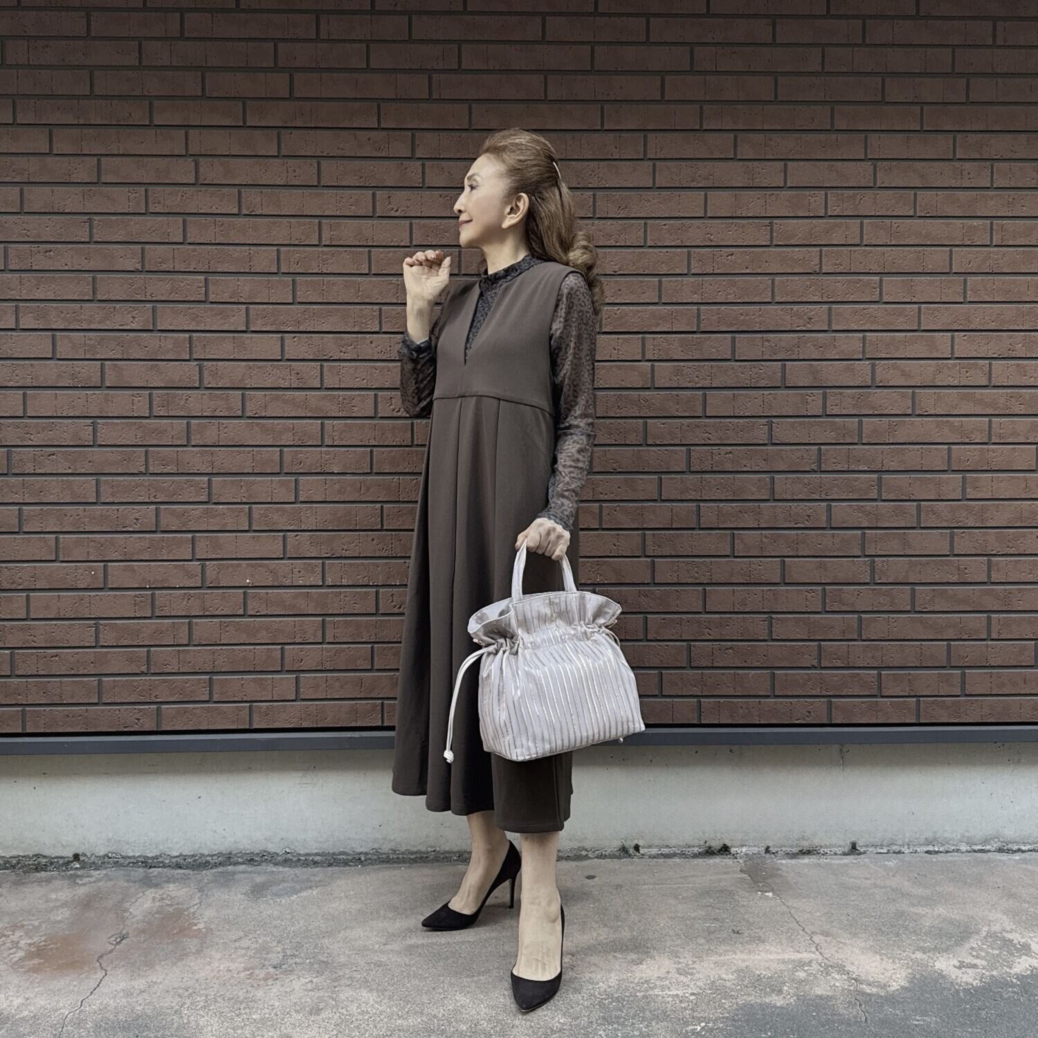 マダムヒロコ ピッグレザー ２ウェイバッグ “ピポワンヌ”