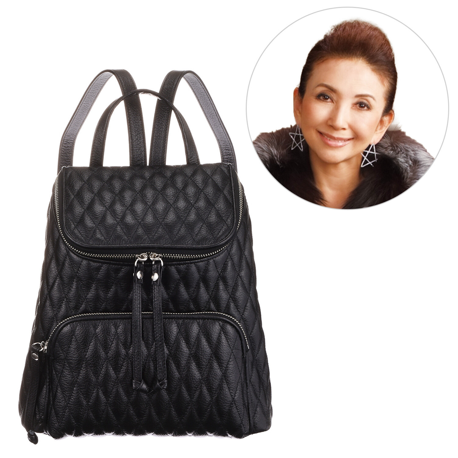 マダムヒロコ キルトレザーリュック “ダイヤモンドレスパス”