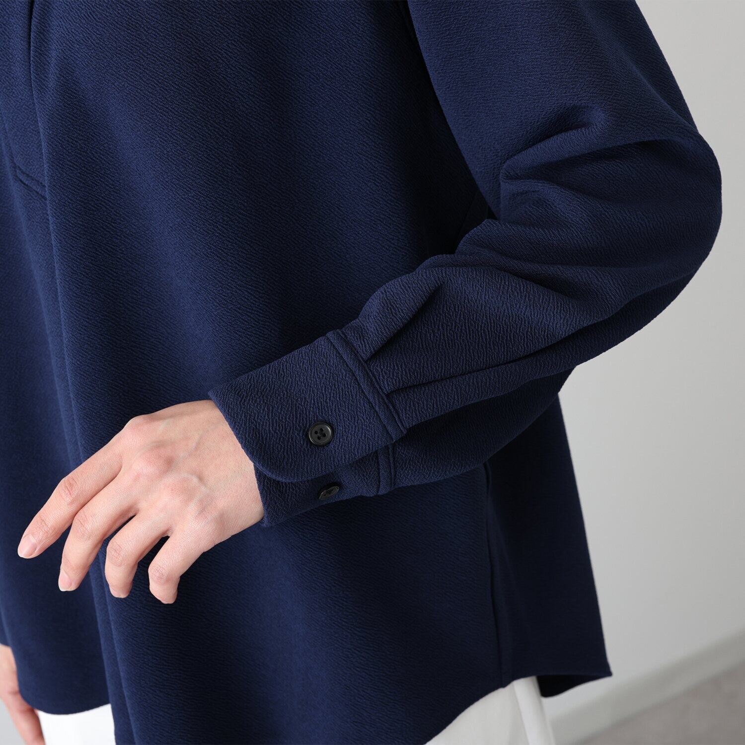 イロプライム バンドカラー ジャージー素材 プルオーバー