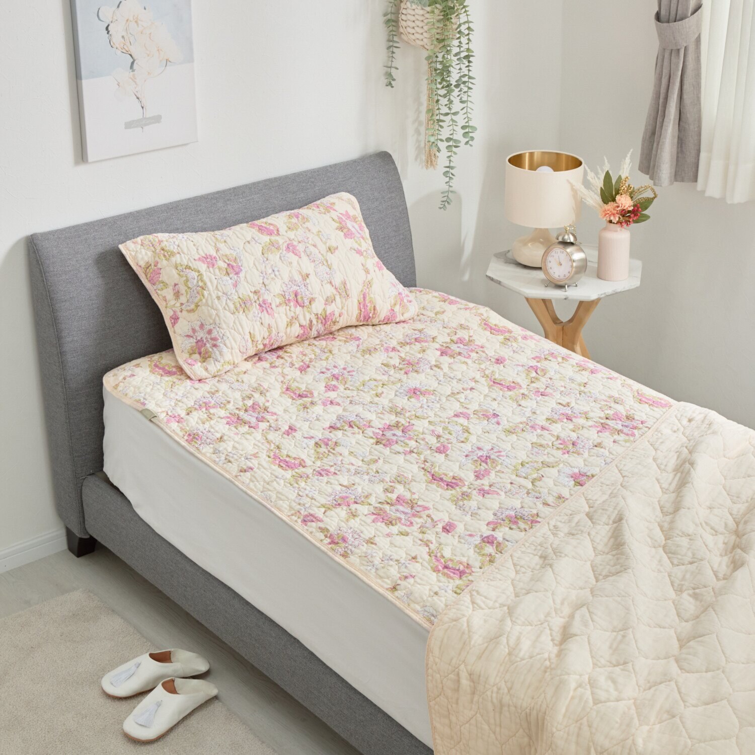 ｎｉｓｈｉｋａｗａ オールコットン 抗菌　リバーシブル やわらか水洗い敷きパッド ＜ダブル＞