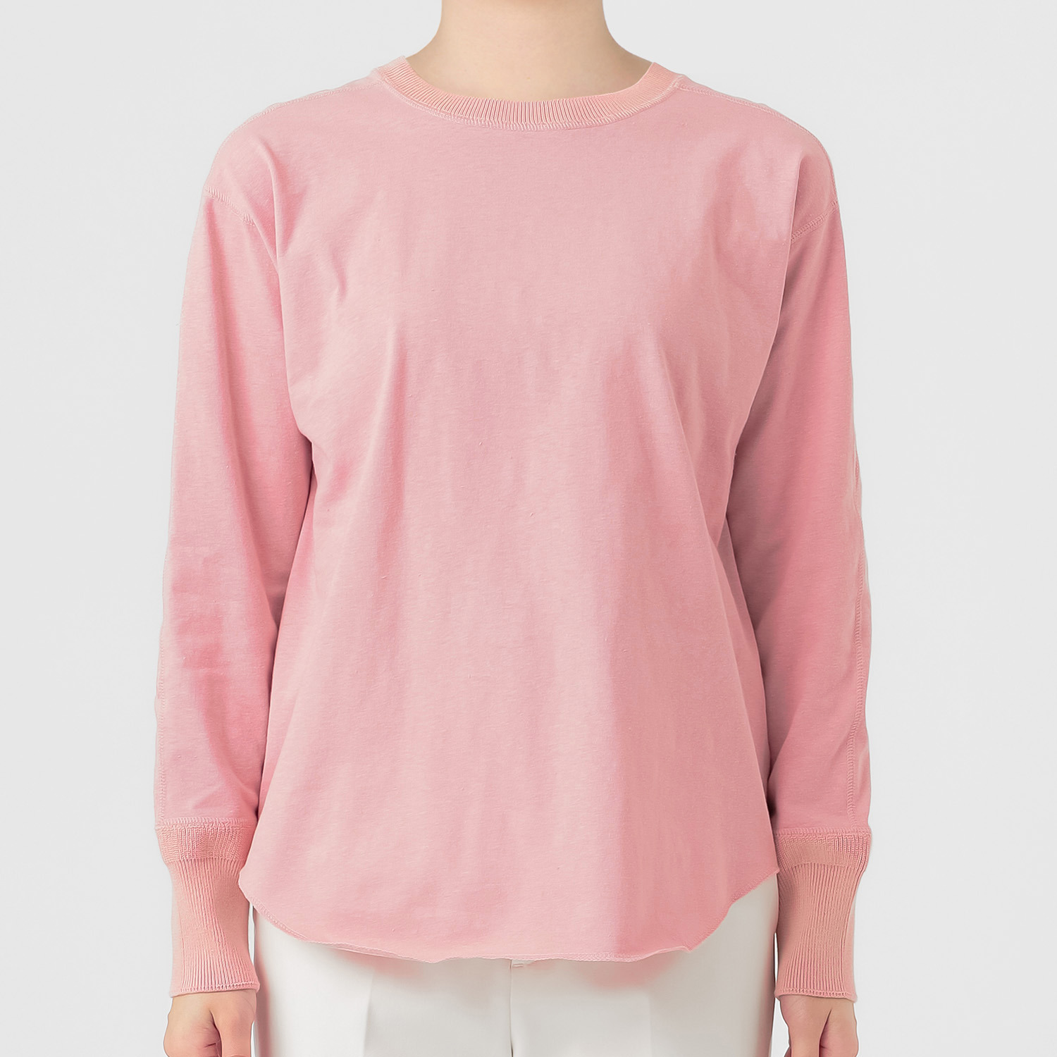 エマキュレイト 日本製 コットンジャージー クルーネック プルオーバー