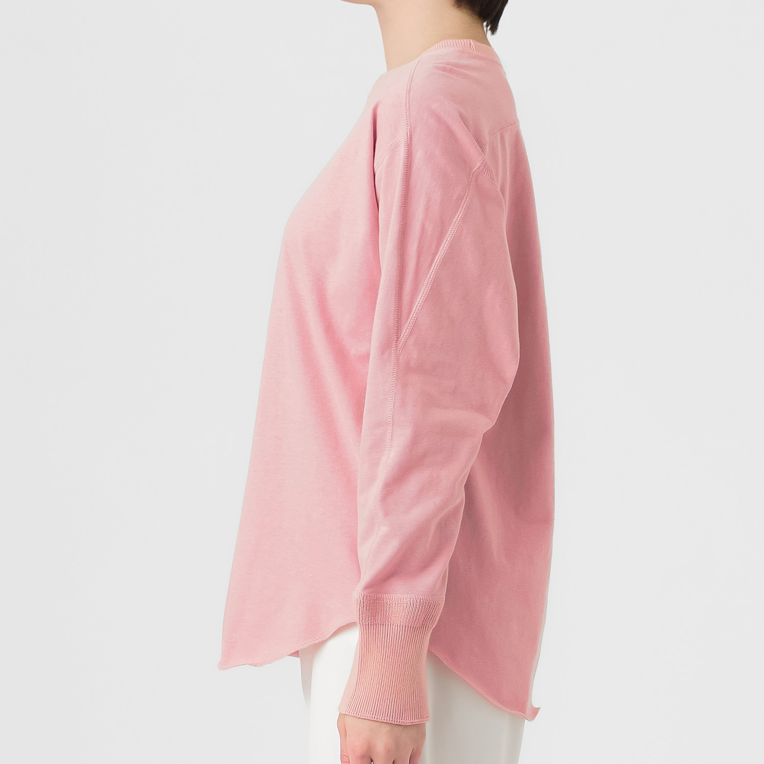 エマキュレイト 日本製 コットンジャージー クルーネック プルオーバー