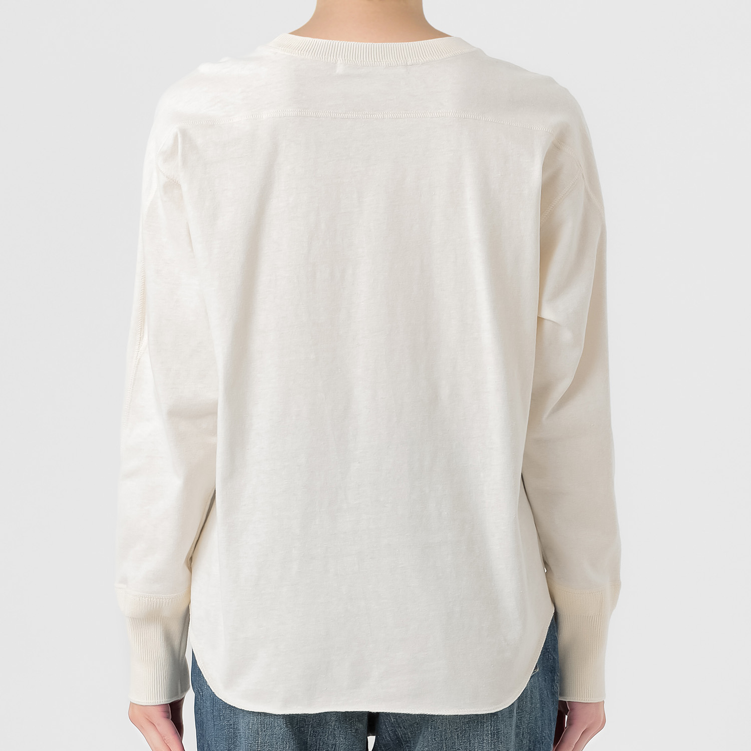 エマキュレイト 日本製 コットンジャージー クルーネック プルオーバー