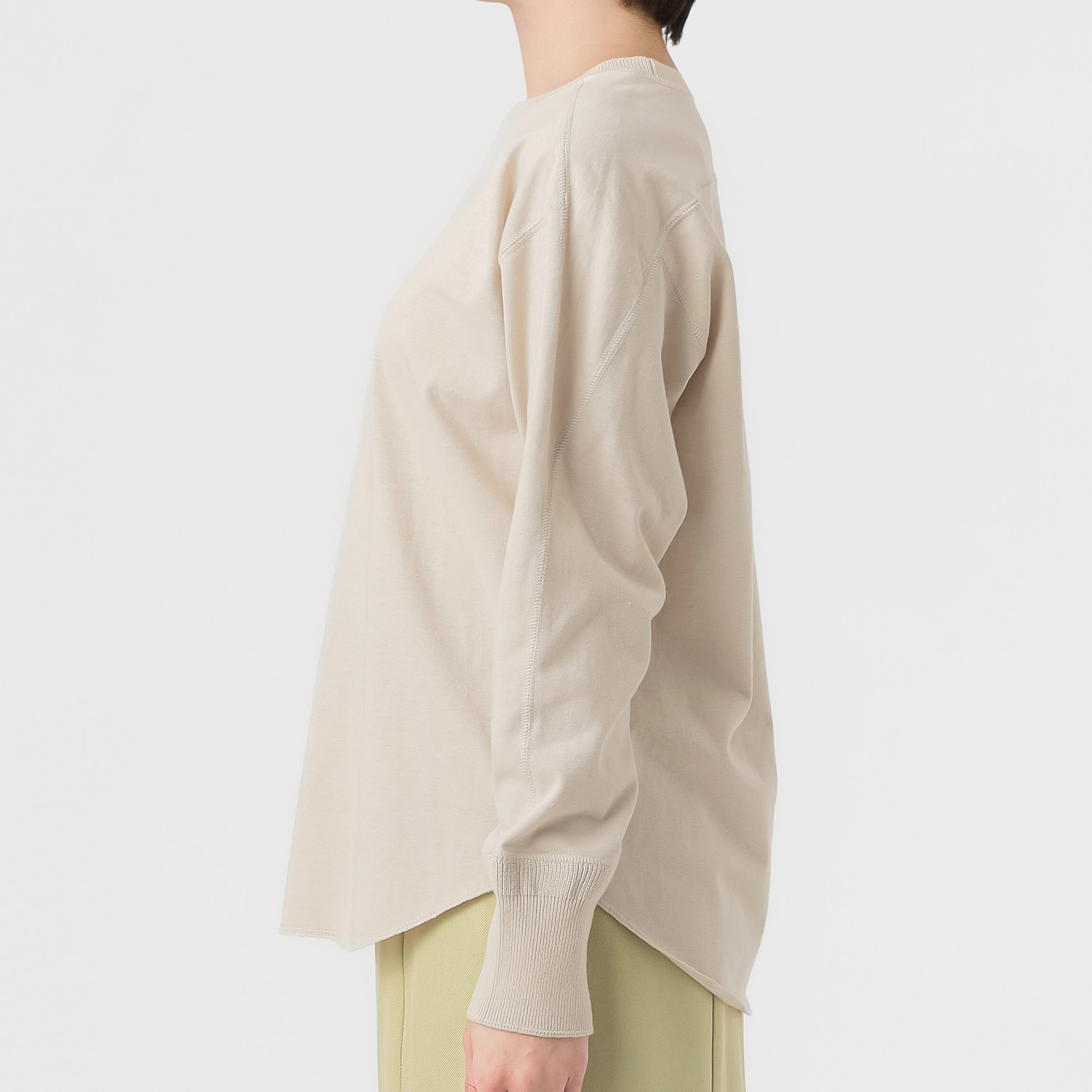 エマキュレイト 日本製 コットンジャージー クルーネック プルオーバー