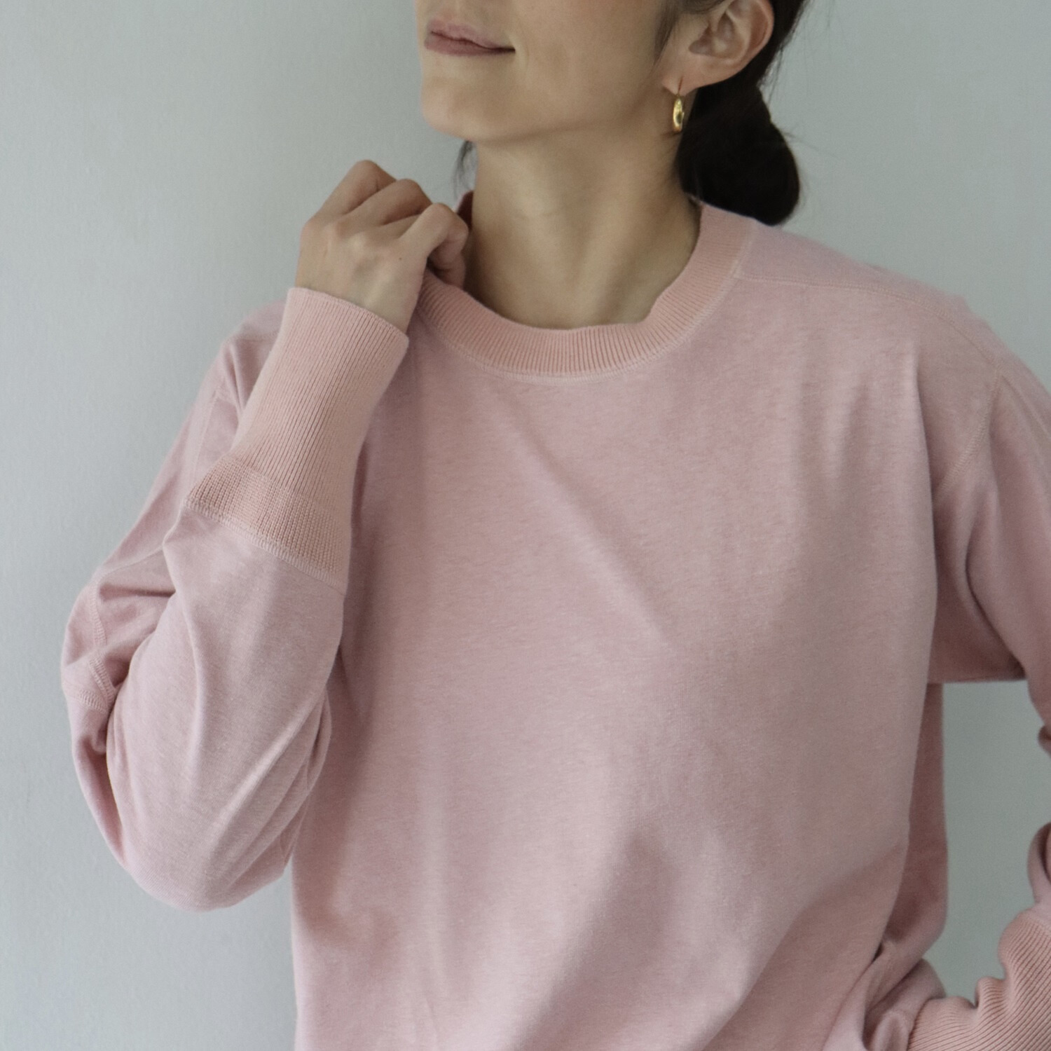 エマキュレイト 日本製 コットンジャージー クルーネック プルオーバー