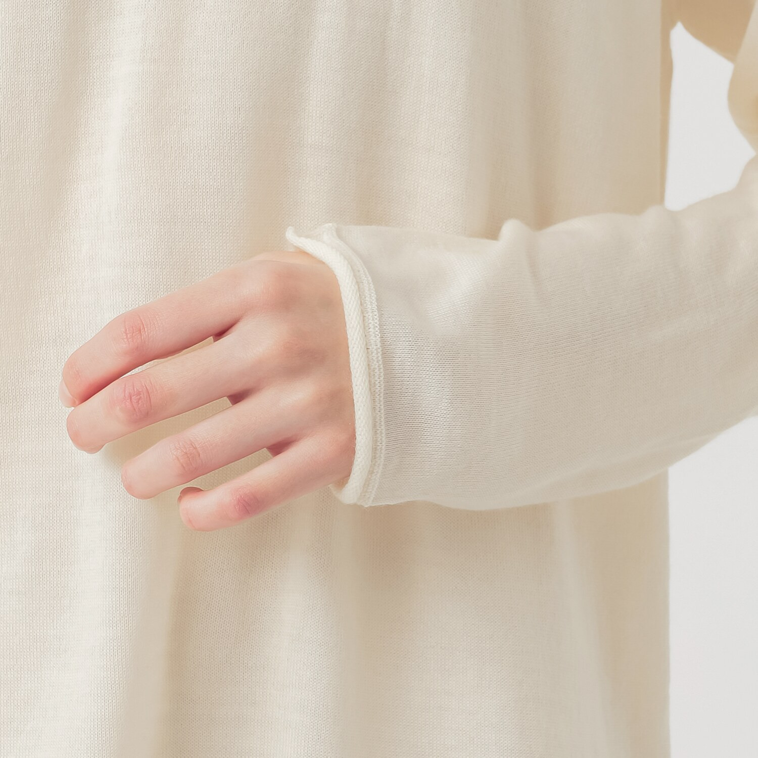 エマキュレイト 日本製 ファインメリノウール ホールガーメント クルーネック プルオーバー