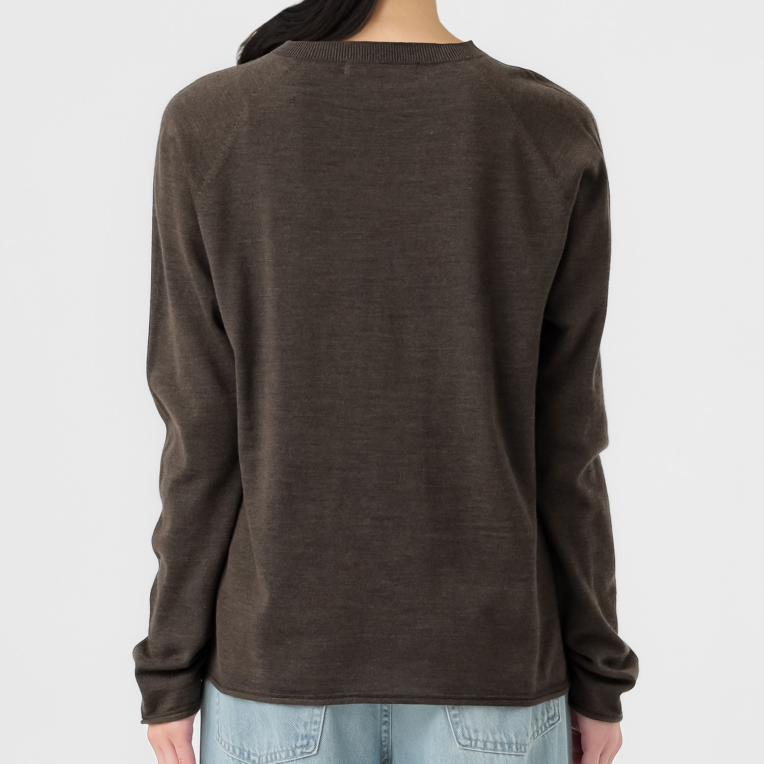 エマキュレイト 日本製 ファインメリノウール ホールガーメント クルーネック プルオーバー