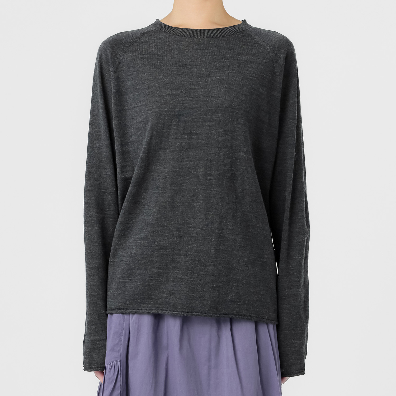 エマキュレイト 日本製 ファインメリノウール ホールガーメント クルーネック プルオーバー