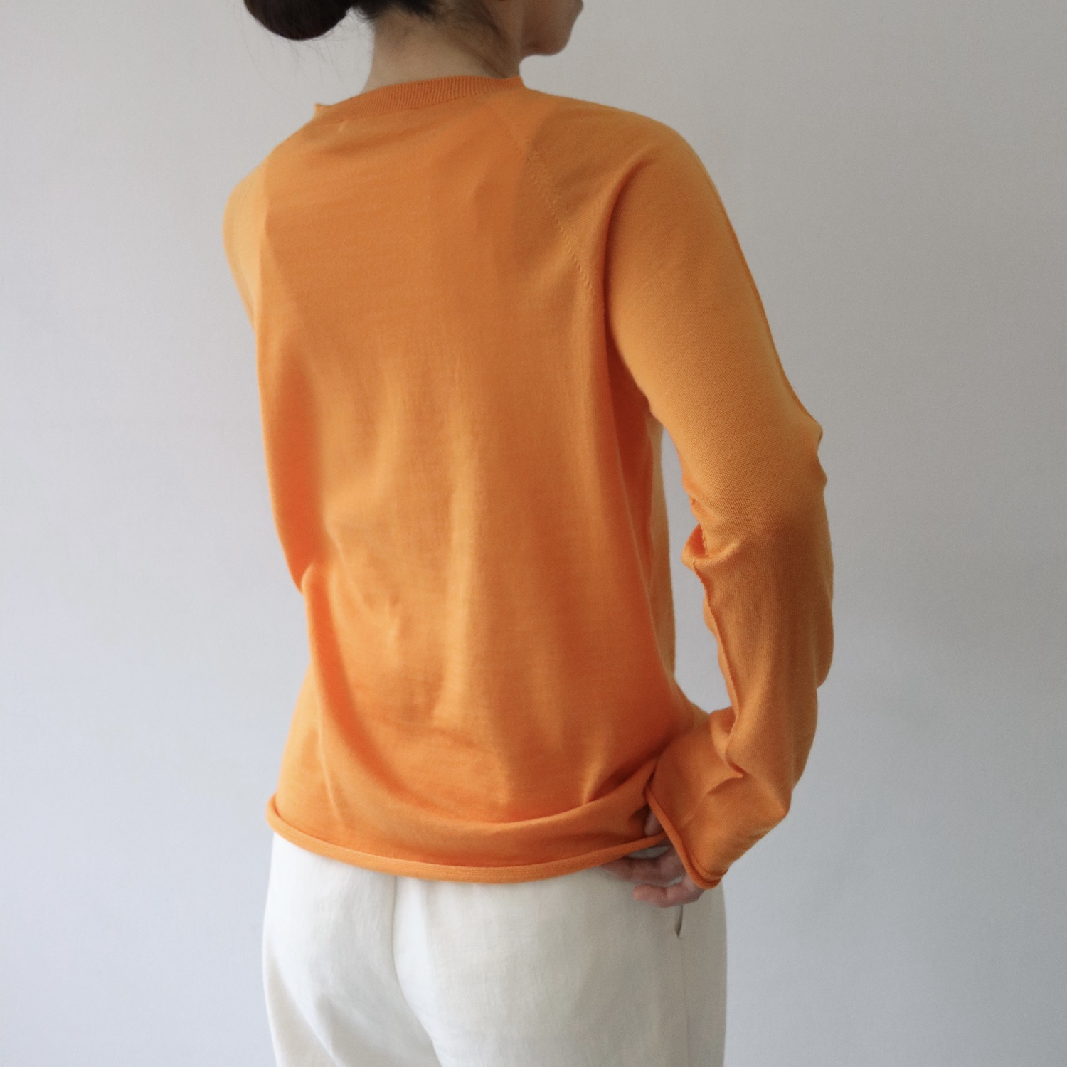 エマキュレイト 日本製 ファインメリノウール ホールガーメント クルーネック プルオーバー