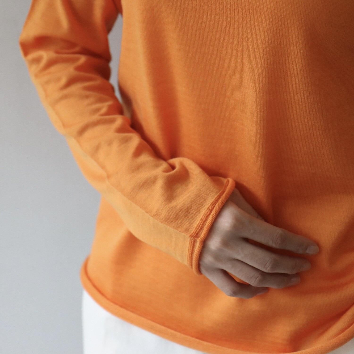 エマキュレイト 日本製 ファインメリノウール ホールガーメント クルーネック プルオーバー