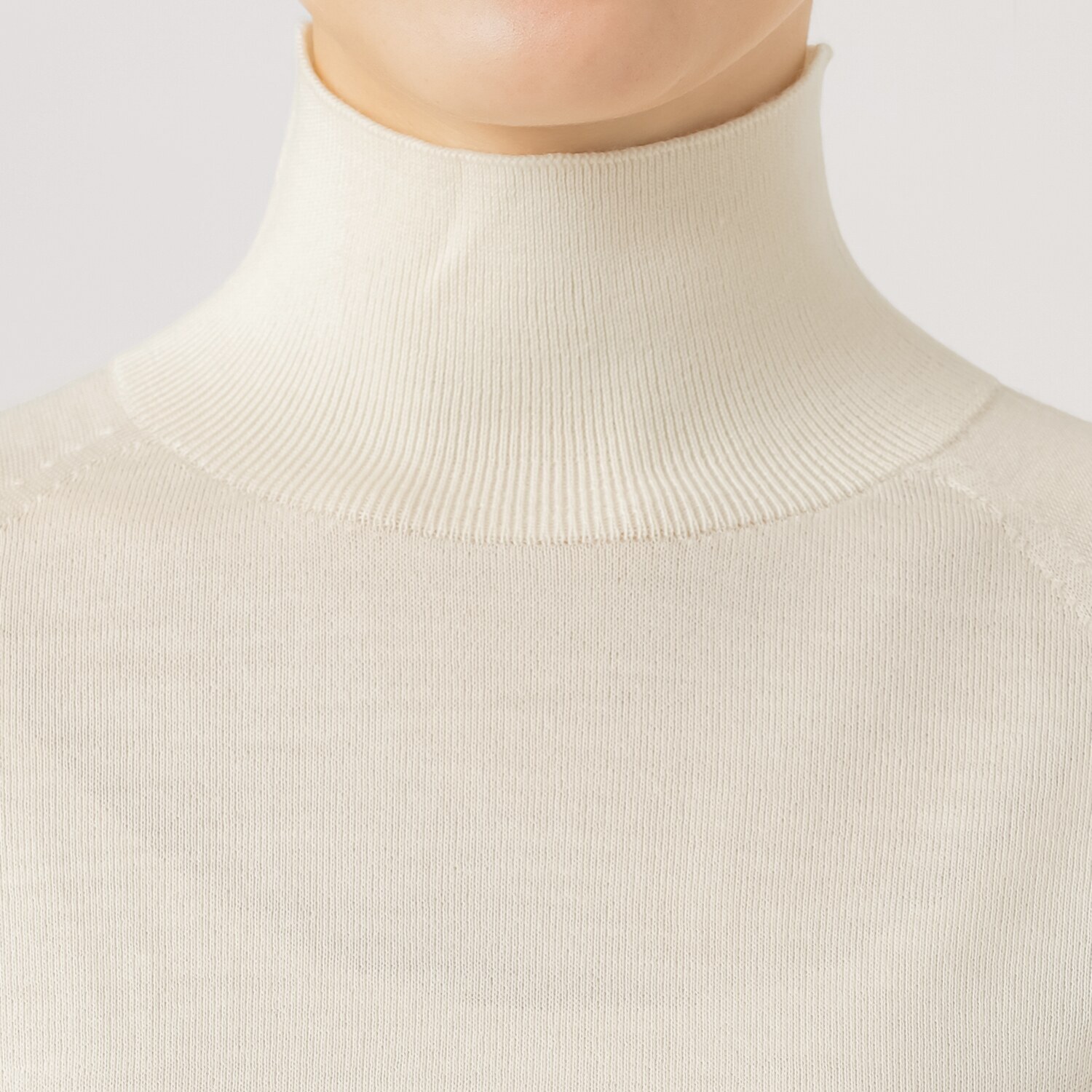 エマキュレイト 日本製 ファインメリノウール ホールガーメント ハイネック プルオーバー