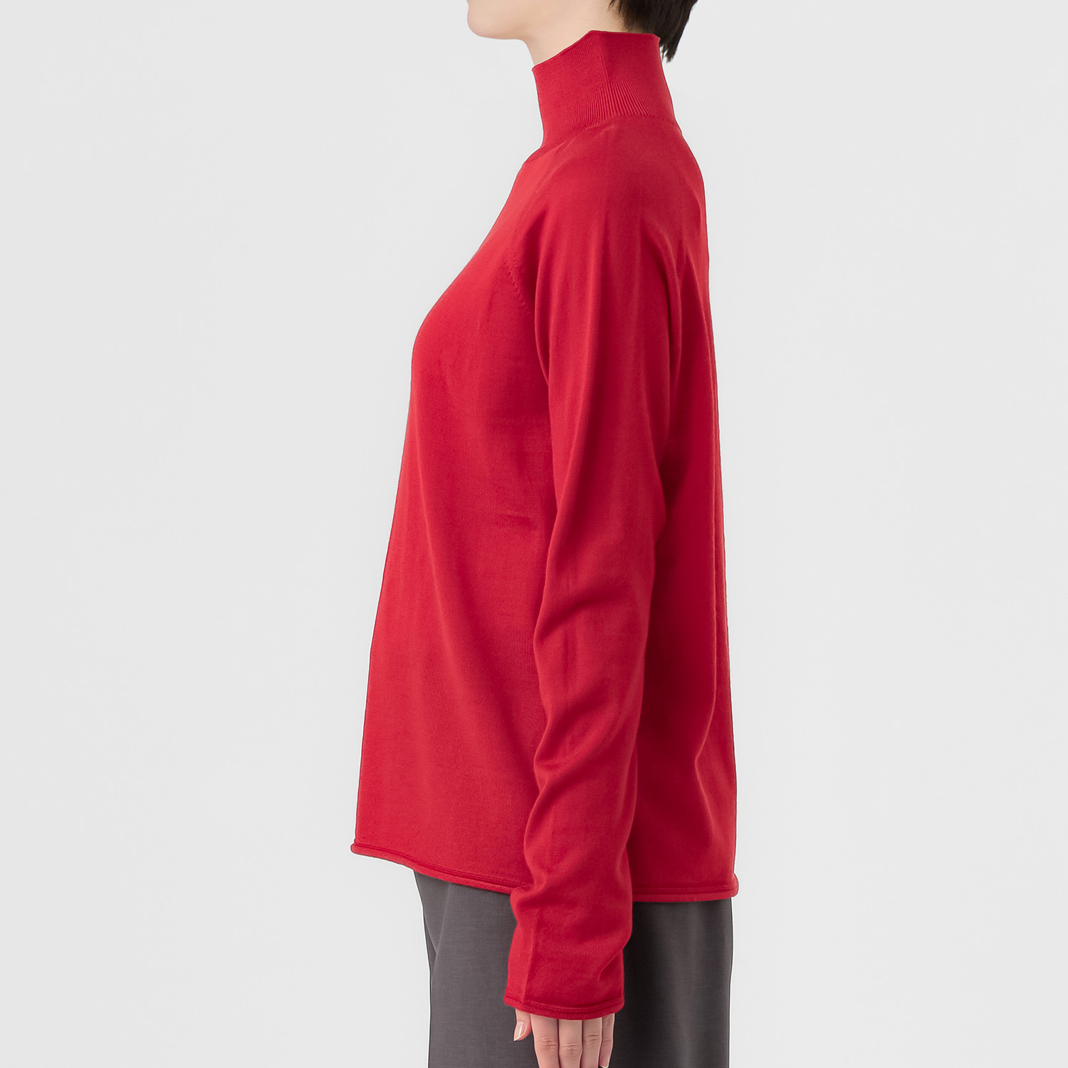 エマキュレイト 日本製 ファインメリノウール ホールガーメント ハイネック プルオーバー