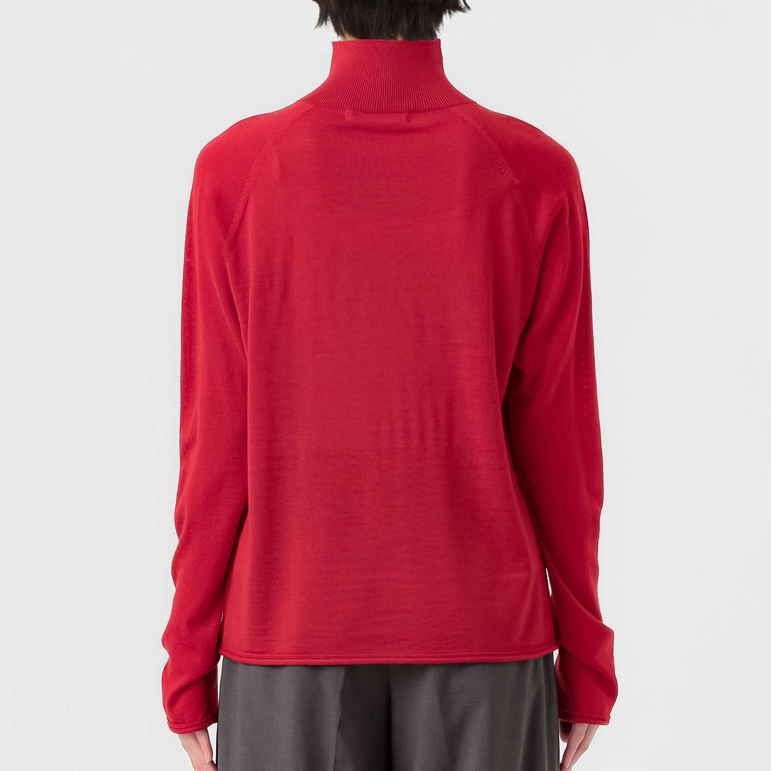 エマキュレイト 日本製 ファインメリノウール ホールガーメント ハイネック プルオーバー