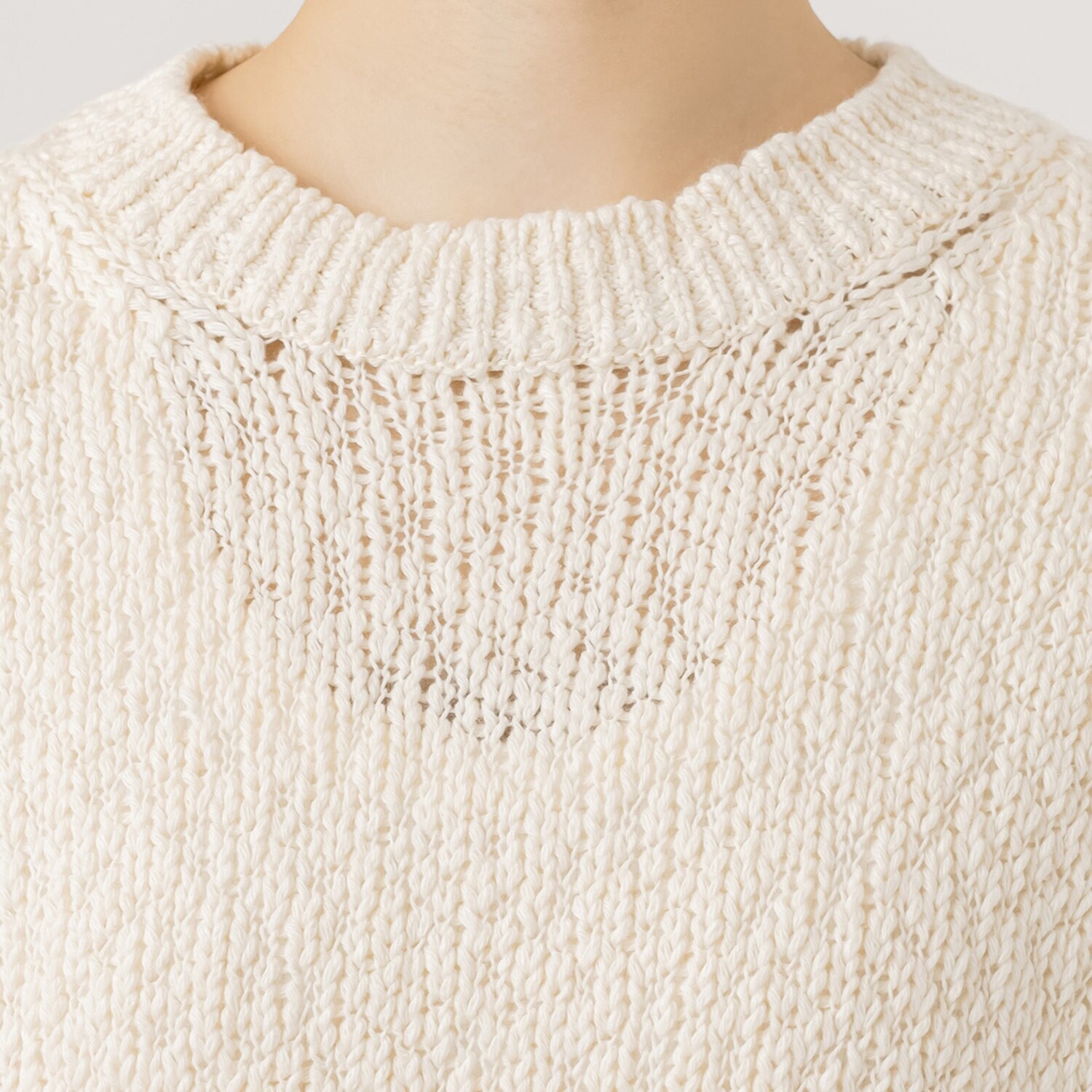 エマキュレイト 日本製 綿１００％ スラブヤーン ホールガーメント プルオーバー