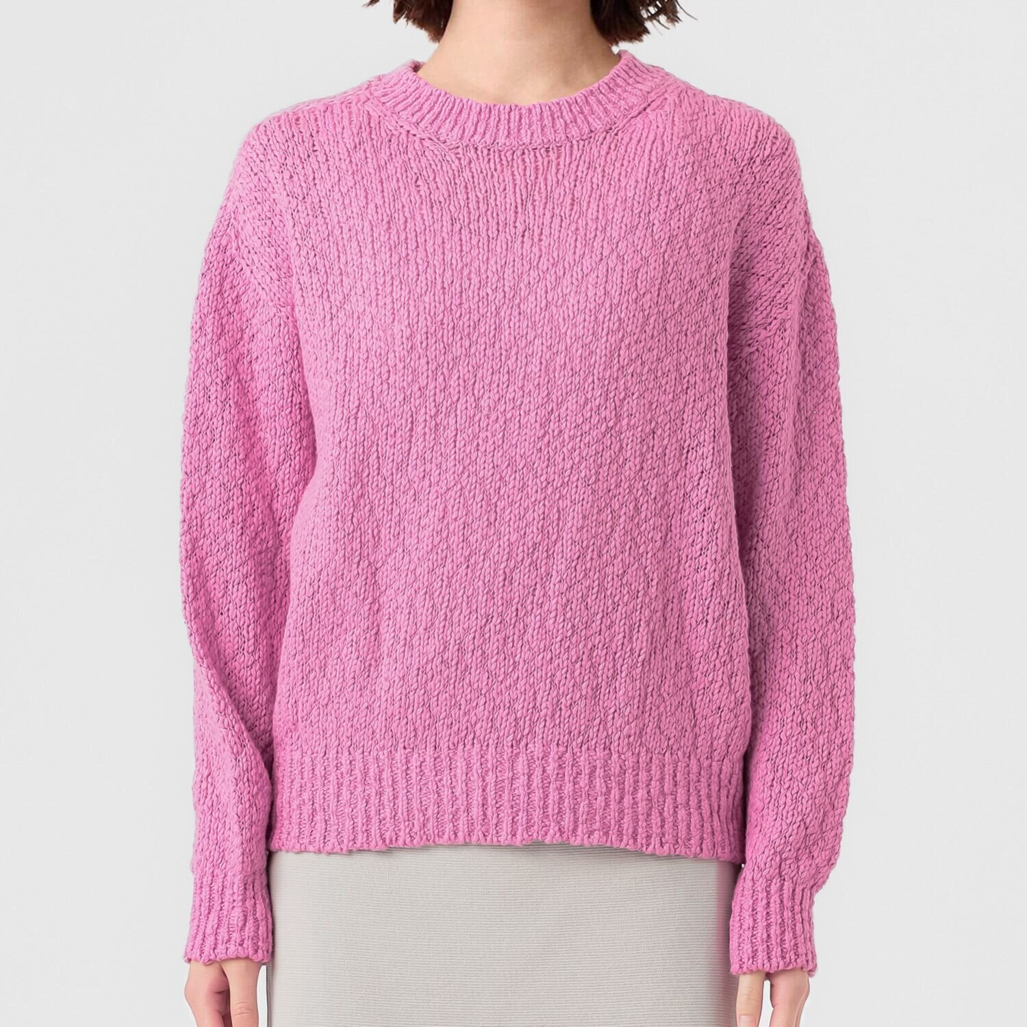 エマキュレイト 日本製 綿１００％ スラブヤーン ホールガーメント プルオーバー