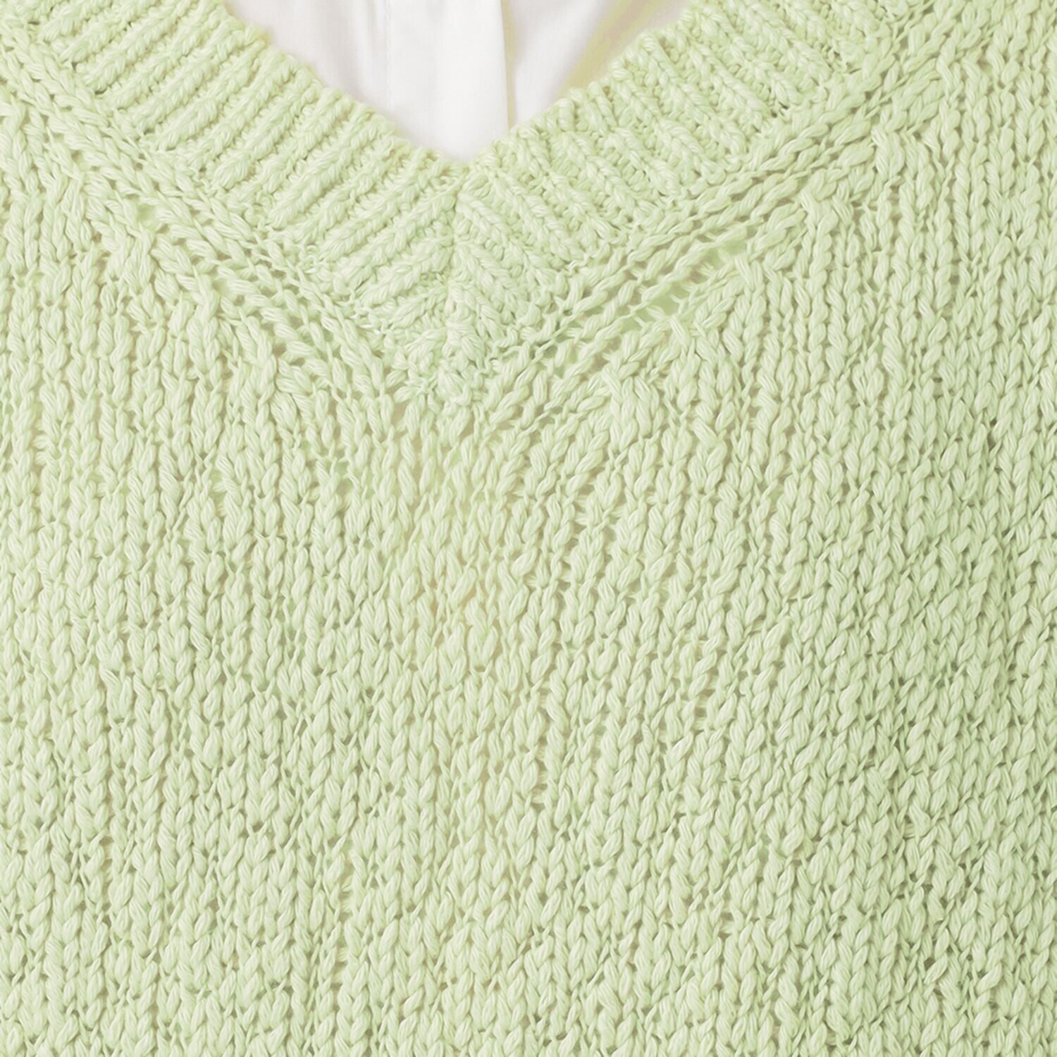 エマキュレイト 日本製 綿１００％ スラブヤーン ホールガーメント ２ウェイ Ｖネックベスト