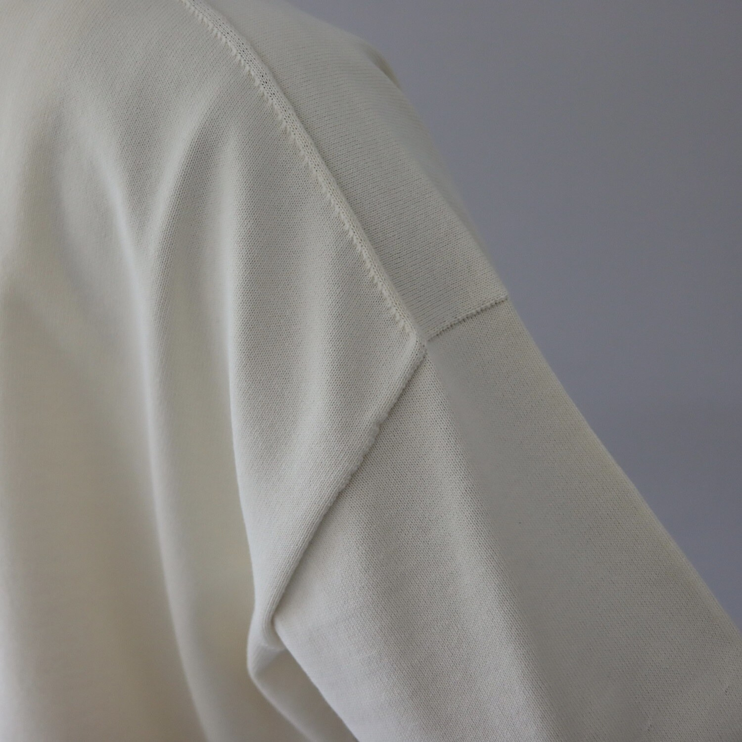 エマキュレイト 日本製 ホールガーメント 天竺 クルーネック ニットプルオーバー