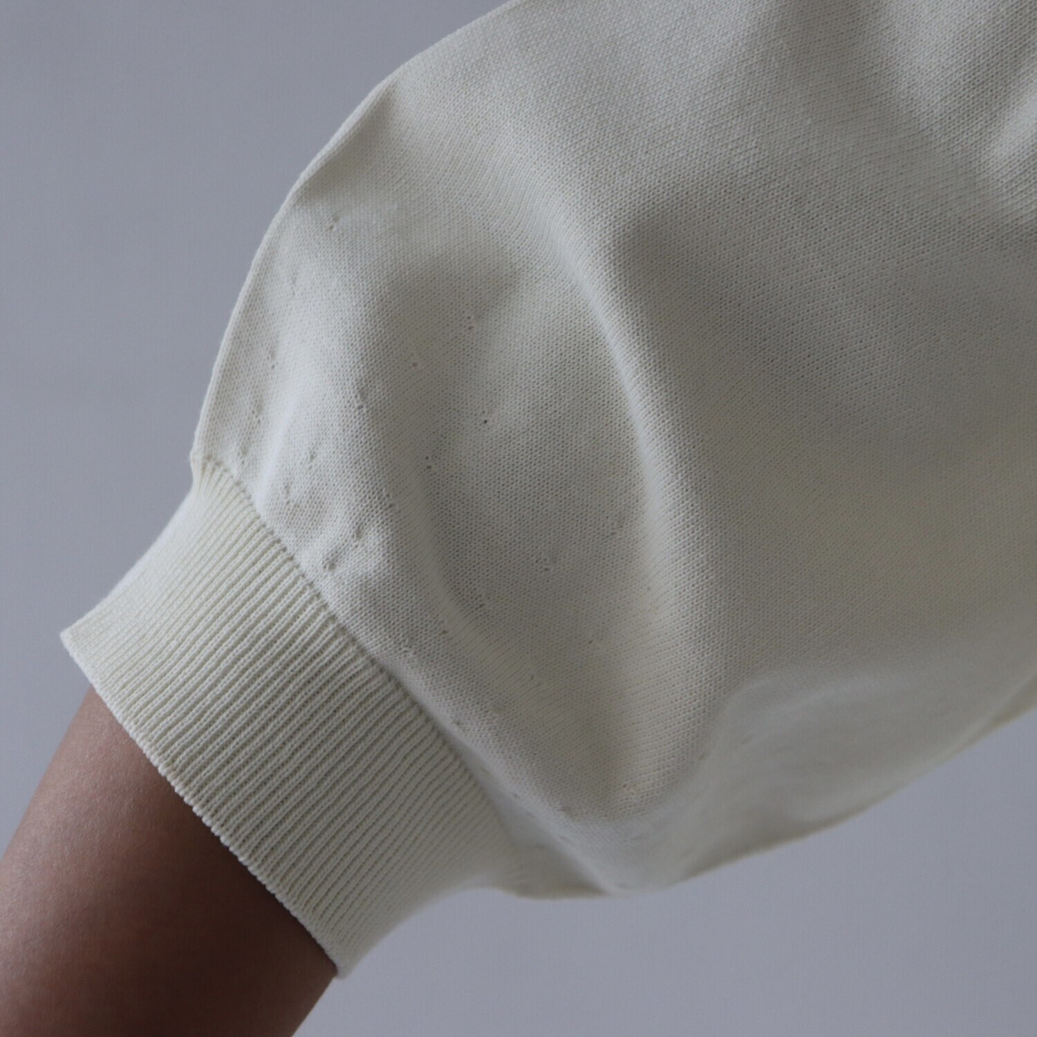 エマキュレイト 日本製 ホールガーメント 天竺 クルーネック ニットプルオーバー