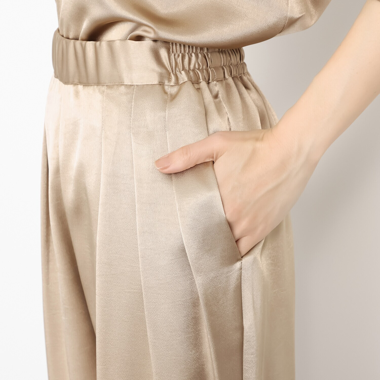 リミナル サテンタック ワイドパンツ