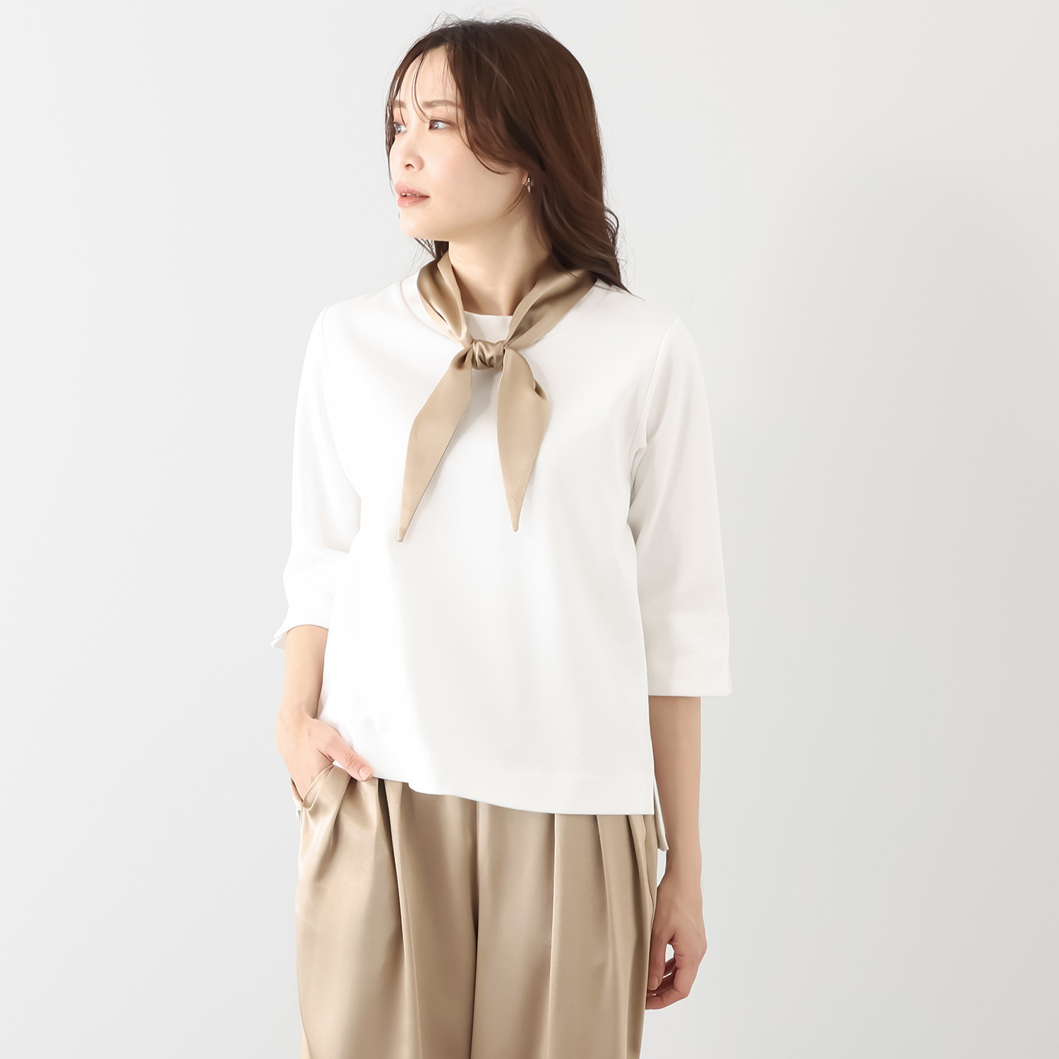 リミナル スカーフ付 プルオーバー