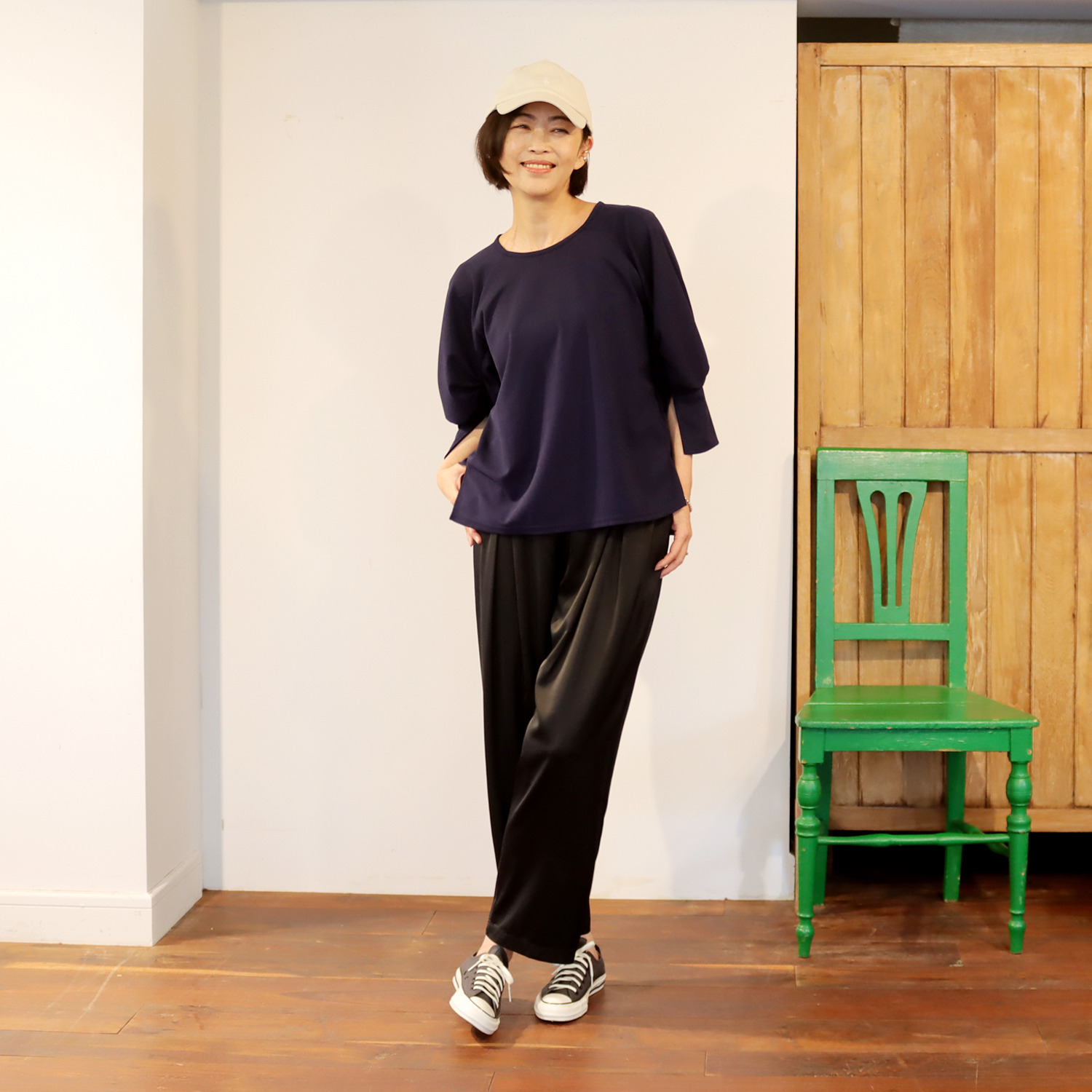 リラリー ジョーゼット 袖コンシャス ブラウス