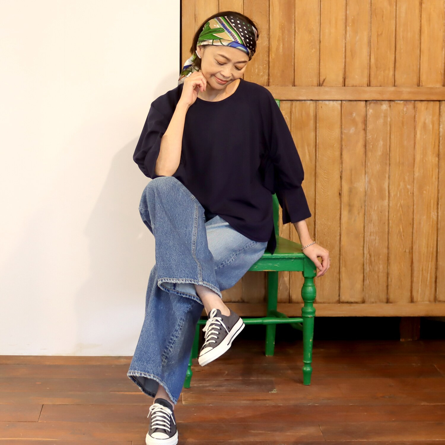 リラリー ジョーゼット 袖コンシャス ブラウス