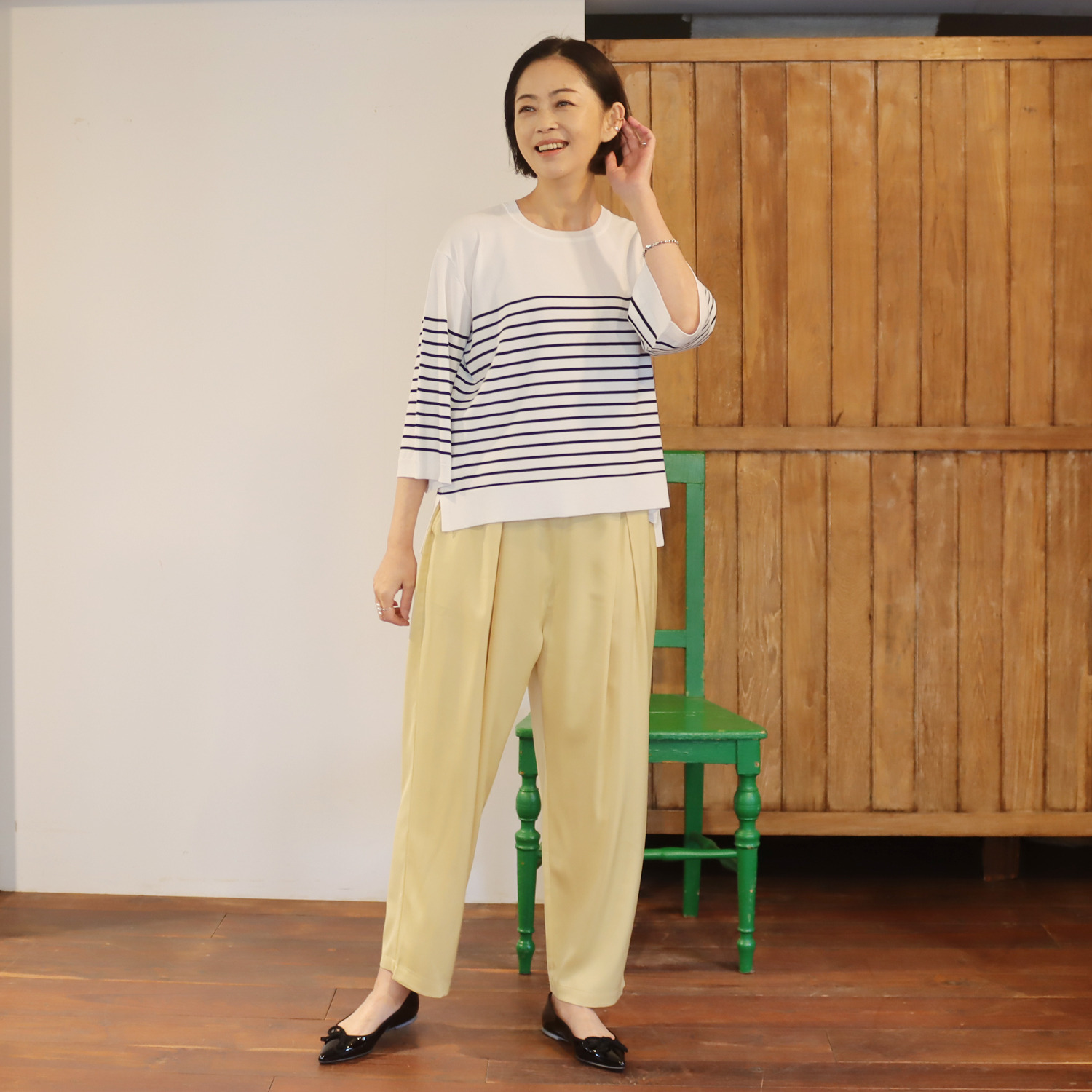 リラリー ボーダー ニットプルオーバー