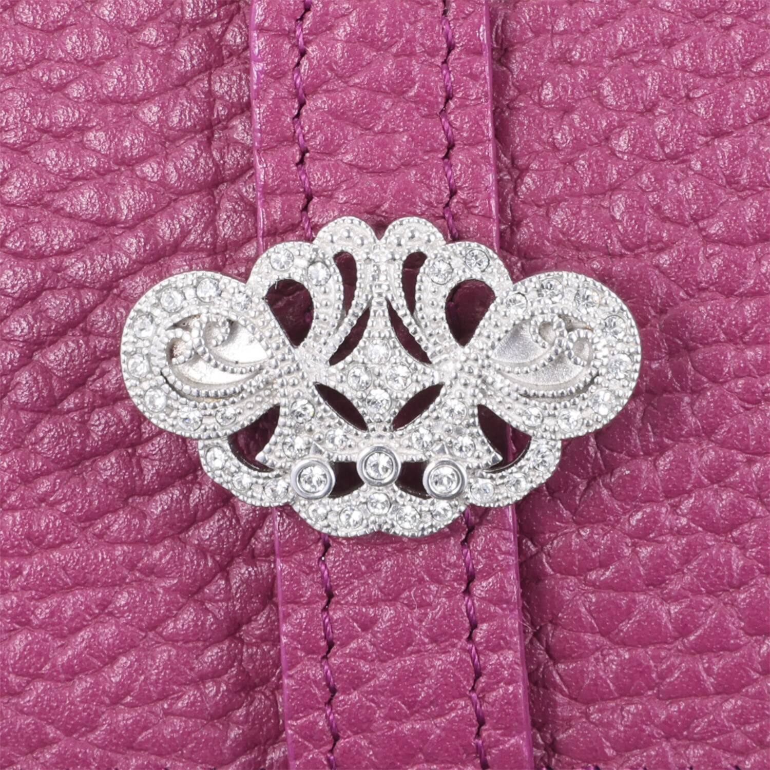 エーディーエムジェイ 牛革シュリンク型押し アールデコモティーフ スモールウォレット