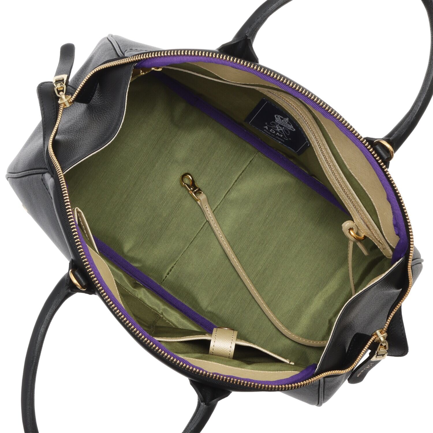 エーディーエムジェイ スパニッシュレザー ２ウェイ ラウンドボストンバッグ