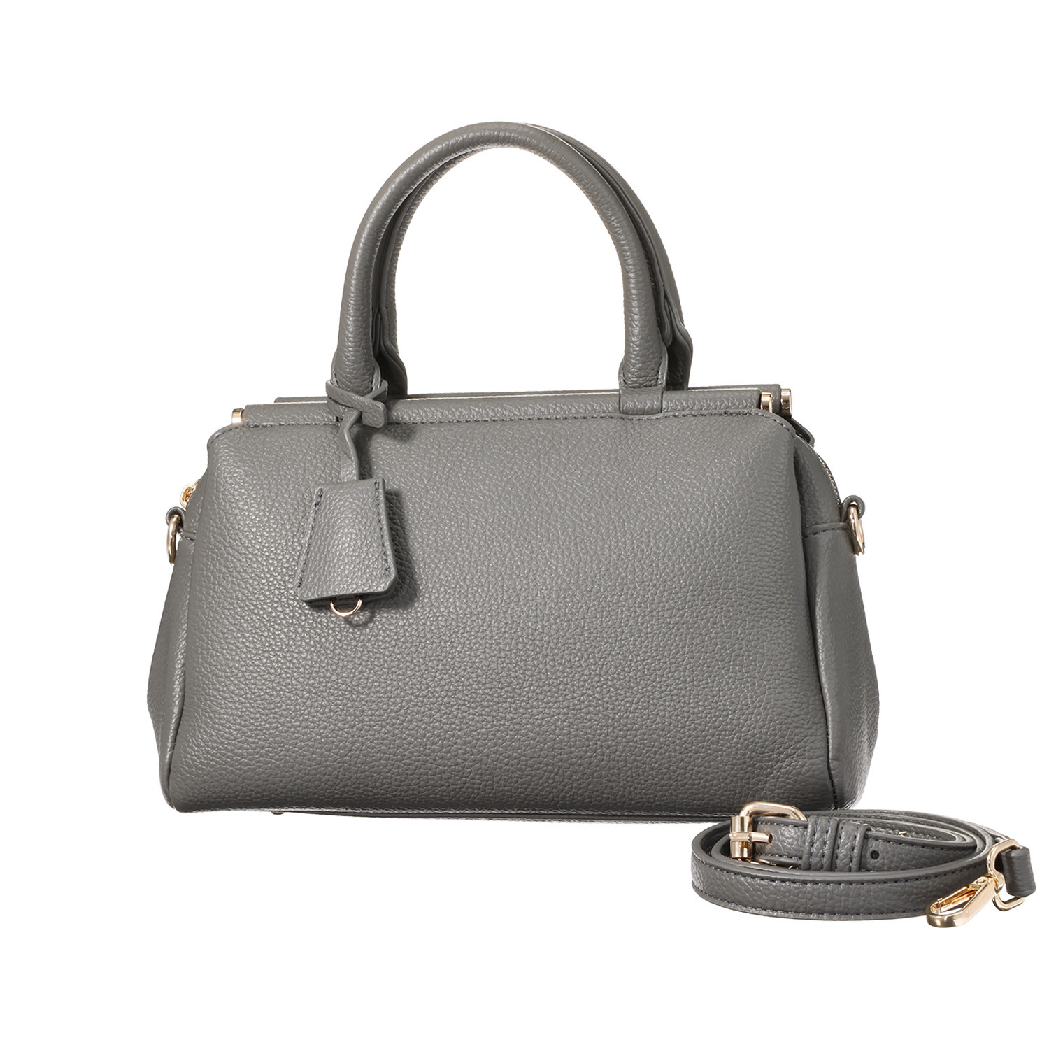 グッシオイタリー キーチャーム付 ２ウェイ スクエア型バッグ